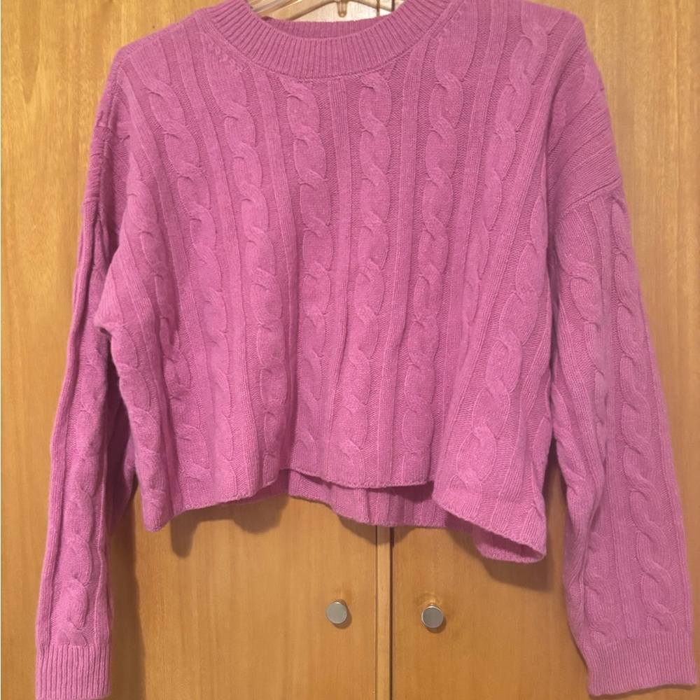Madewell Cable Knit Sweater - Pink